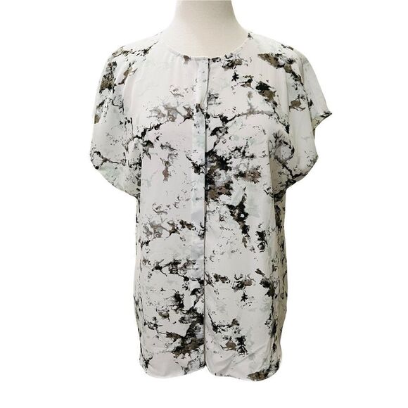 Plus Size Apt 9 Sleeveless Blouse White gray brown black/ green size XXL - Picture 1 of 7